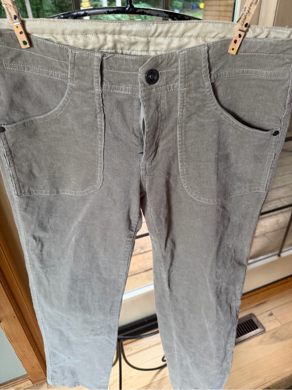 Kuhl Kory Drawstring Light Gray Corduroy Outdooor Hiking Sz 6S Pants - Picture 2 of 13